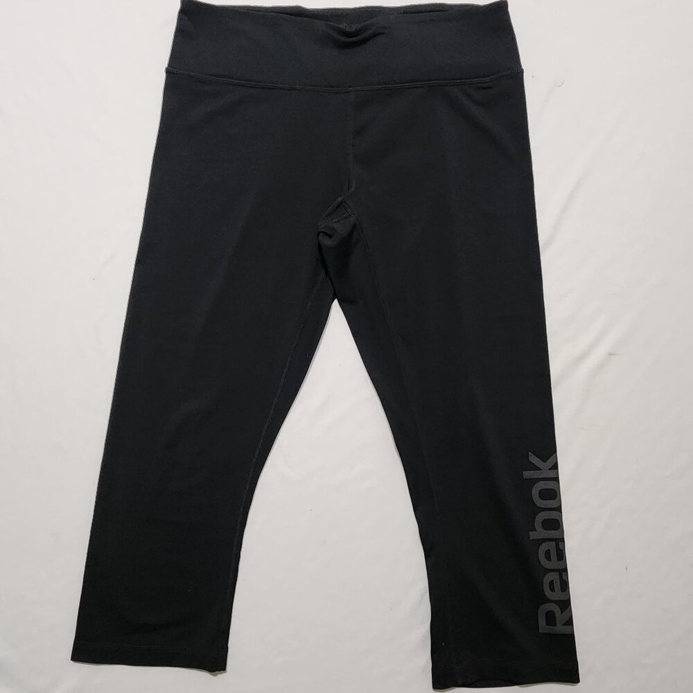 Reebok Capri Leggings Black Size Medium